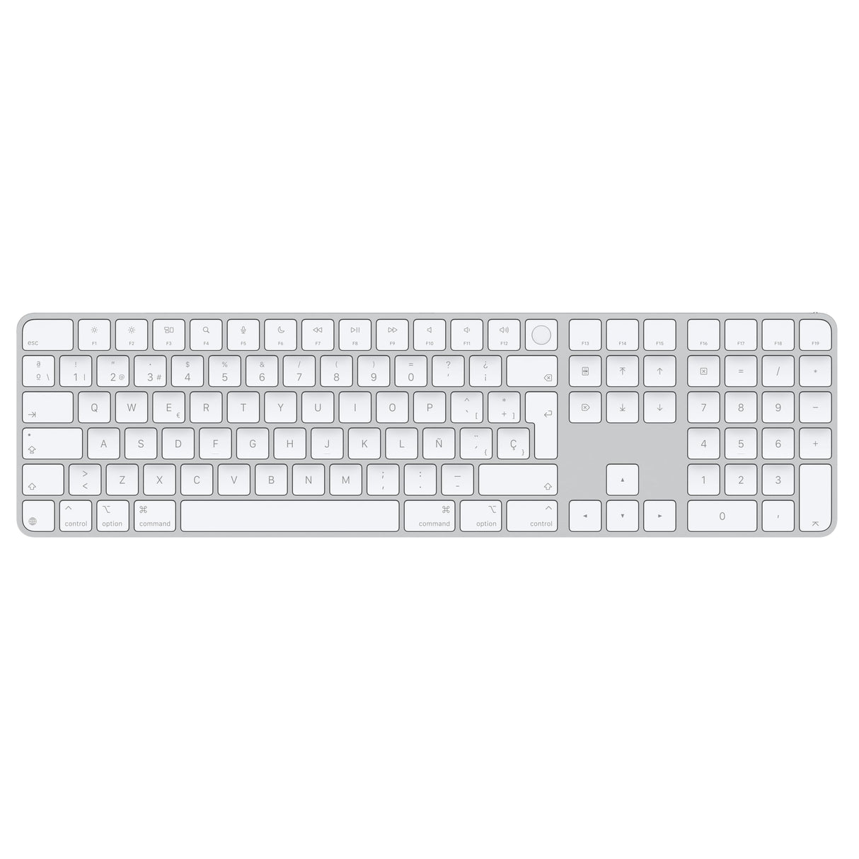 Apple Magic Keyboard con Touch ID y Teclado numérico para Modelos de Mac con Chip de Apple - Español - Teclas Blancas
