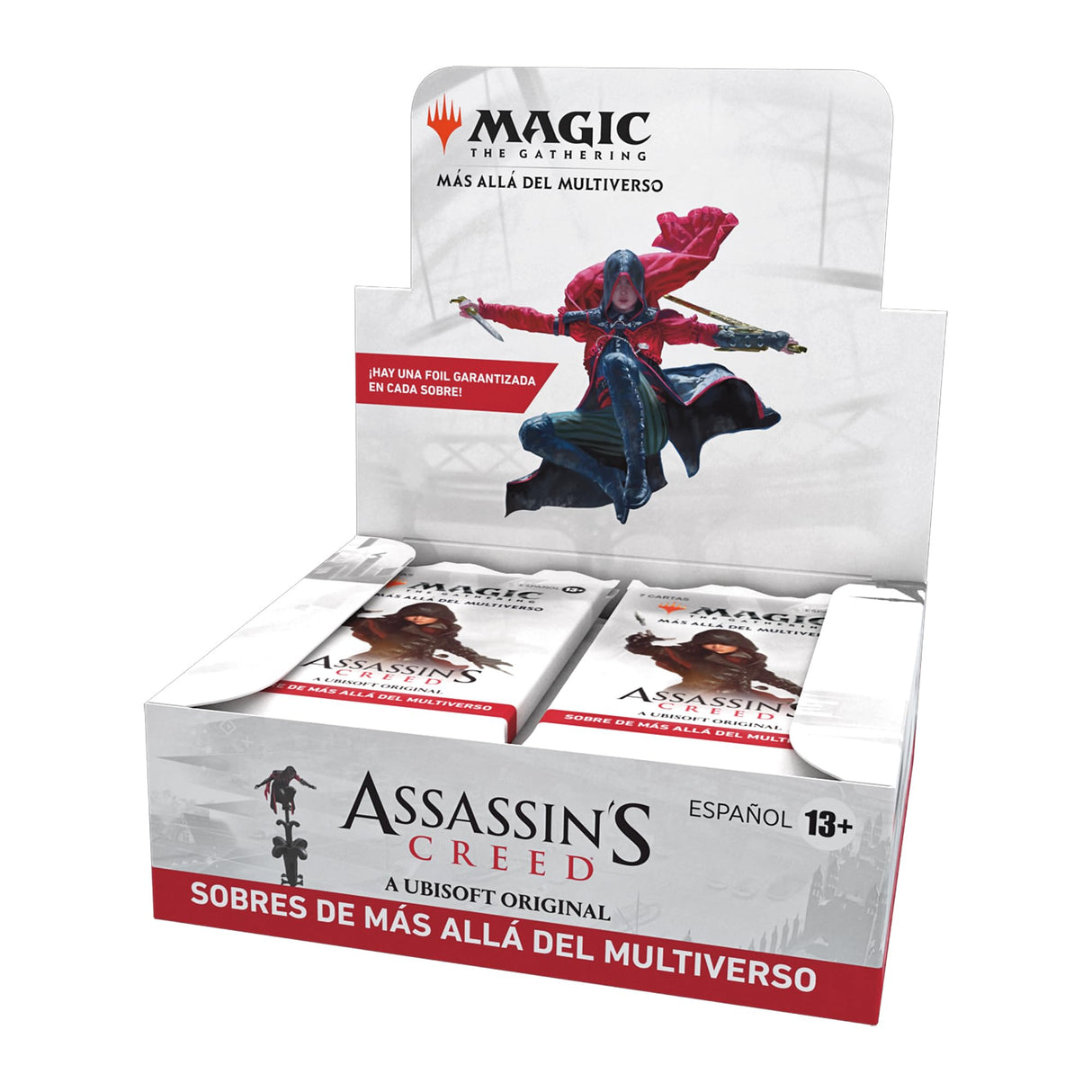 Caja de sobres de Más allá del Multiverso de Magic: The Gathering - Assassin’s Creed | 24 sobres de 7 cartas (Versión en Español)