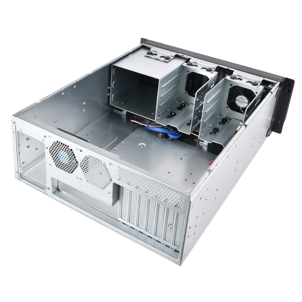 Silverstone SST-RM400 - Chasis para Servidor de Montaje en Rack de 4U, admite hasta SSI-CEB mainboard y ATX (PS2) / Mini PSU redundante
