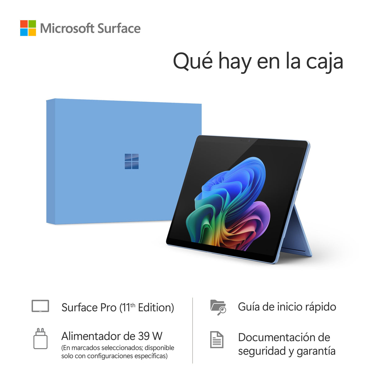 Microsoft Surface Pro (Incluye el Cargador) | Copilot+ PC |Pantalla táctil 13”| Snapdragon X Plus | 16GB RAM |512GB SSD |Último Modelo, 11a edición | Windows 11 Home | Zafiro