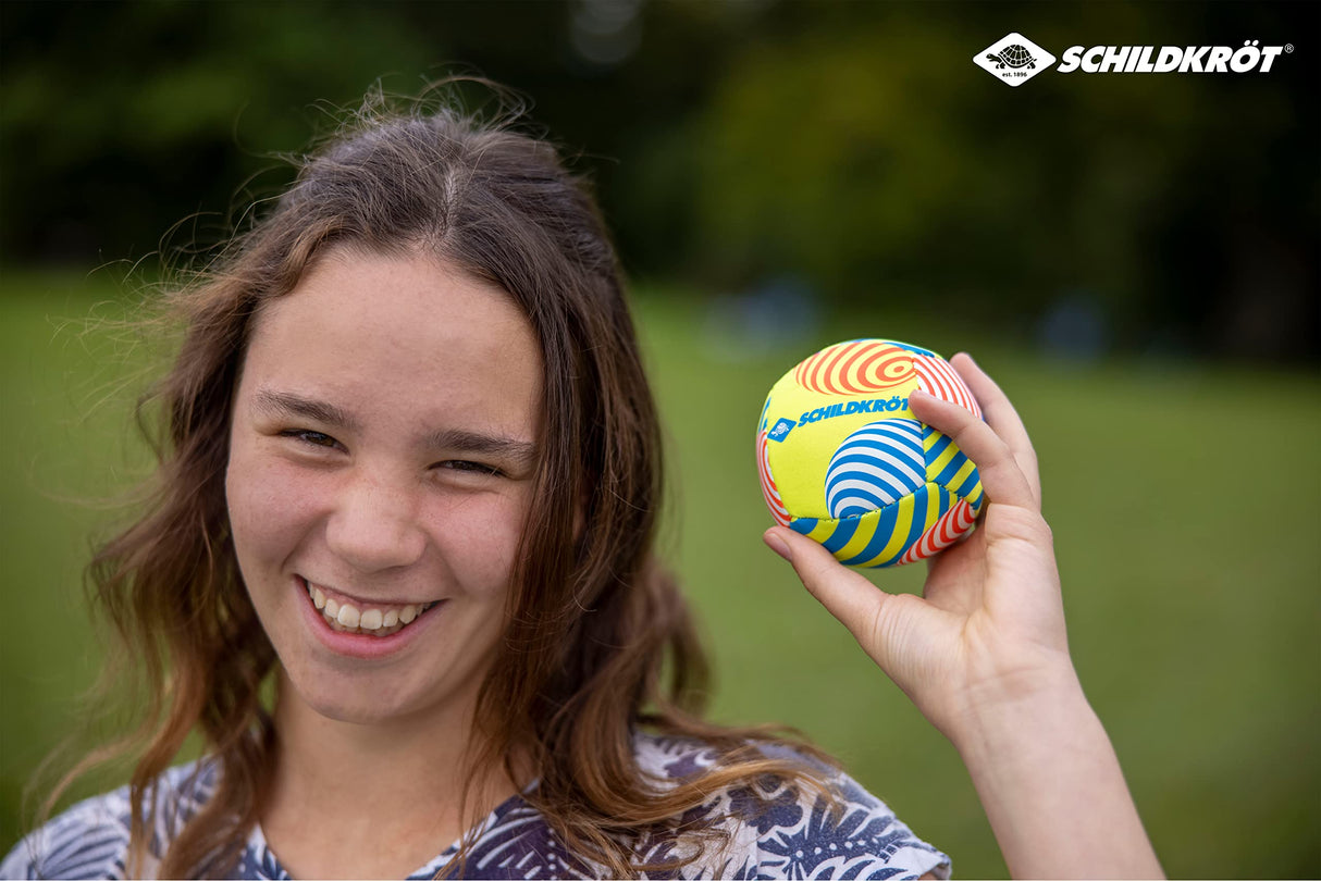 Schildkröt Pack de 2 Mini Balones, 1 Balon de Volley y 1 Balon de Fútbol Americano, Ø 9 cm, Antideslizante y Resistente al Agua Salada, Ideal para la Playa, 970347