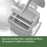 Imetec Grattugissima, Rallador Eléctrico, Rodillo De Acero Inoxidable, Tolva De Aluminio, Recipiente Extraíble Con Tapa Frescura, Sistema De Seguridad, 150 W