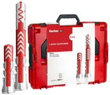 fischer Caja de tacos surtida, Rojo Y Gris, 910 uds