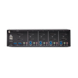 StarTech.com Switch Conmutador KVM de 4 Puertos y 2 Monitores DisplayPort - 4K 60Hz - Hub Ladrón 2 Puertos USB 5Gbps - 2x USB 2.0 HID - Teclas de Acceso Rápido y Botones - TAA (P4DD46A2-KVM-SWITCH)