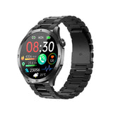 Knauermann Pro 3 Fan Edition Redondo (2025) Negro Reloj Inteligente con función de telefonía, función ECG Plus HRV y SOS, BT Bluetooth, apnea del sueño, Titanio Negro, Negro, Titan Schwarz, Redondo