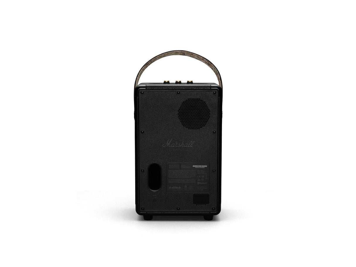 Marshall Tufton Altavoz portátil para fiestas con Bluetooth para exteriores, resistente al agua IPX2, negro y latón