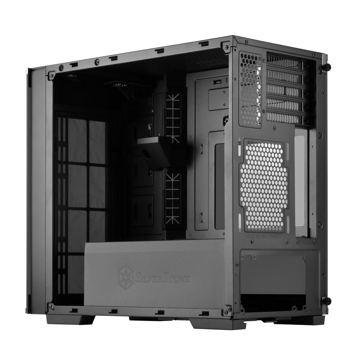 Silverstone SST-LD01B Lucid Serie Mini Tower Micro ATX - Caja para Ordenador (3 Paneles Laterales de Cristal Templado)