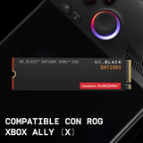 WD_Black SN7100X NVMe SSD de 4 TB (hasta 7.000 MB/s de velocidades de Lectura, con Licencia Oficial para ROG Xbox Ally (X) y PC, PCIe Gen4, Sandisk TLC 3D CBA NAND, Xbox Game Pass Ultimate de 1 Mes
