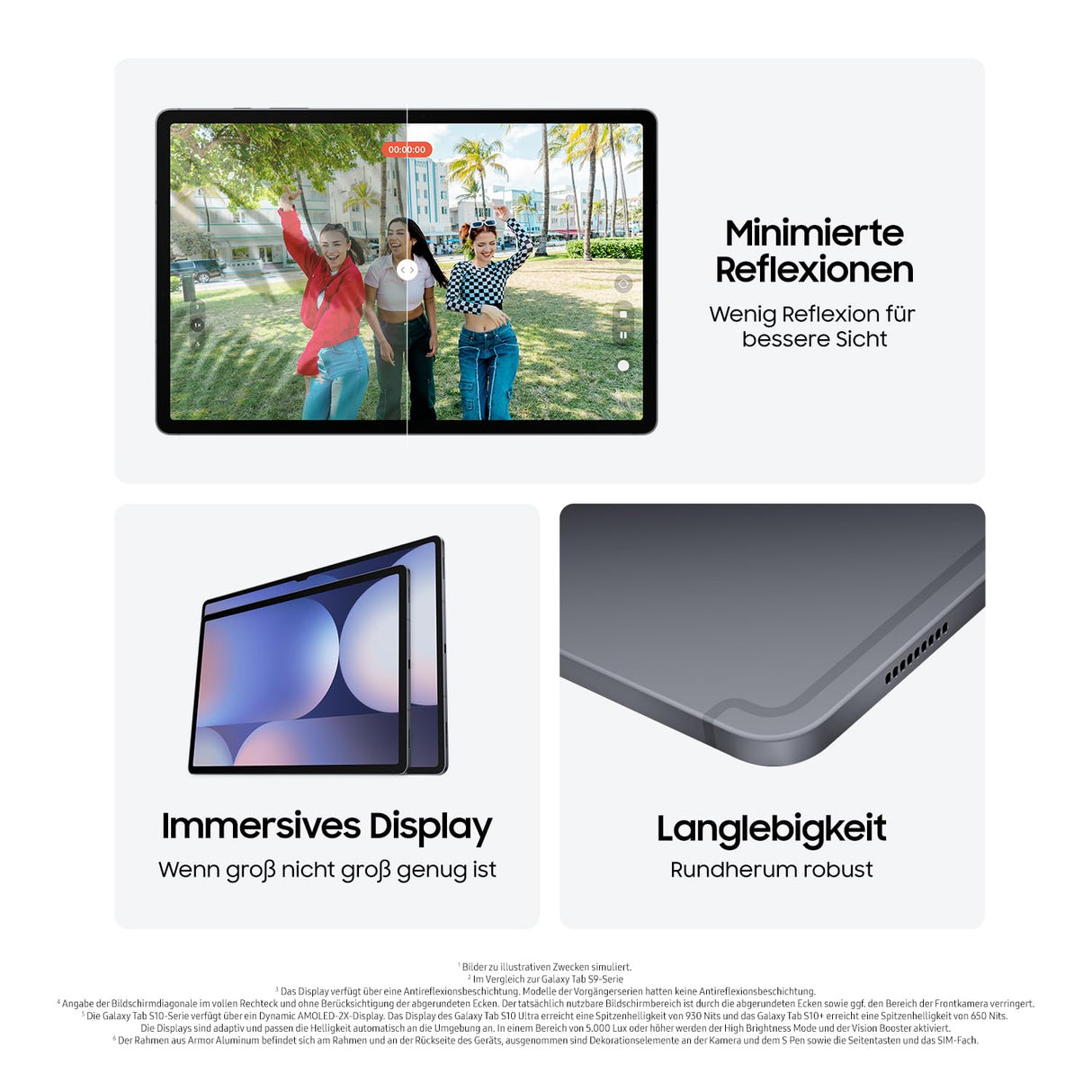 Samsung Galaxy Tab S10+ AI Tablet Android, 12 GB de RAM, 256 GB de Memoria, Pantalla AMOLED, Revestimiento antirreflectante, Incluye S Pen, WiFi, Moonstone Gray, 36 Meses de garantía del Fabricante