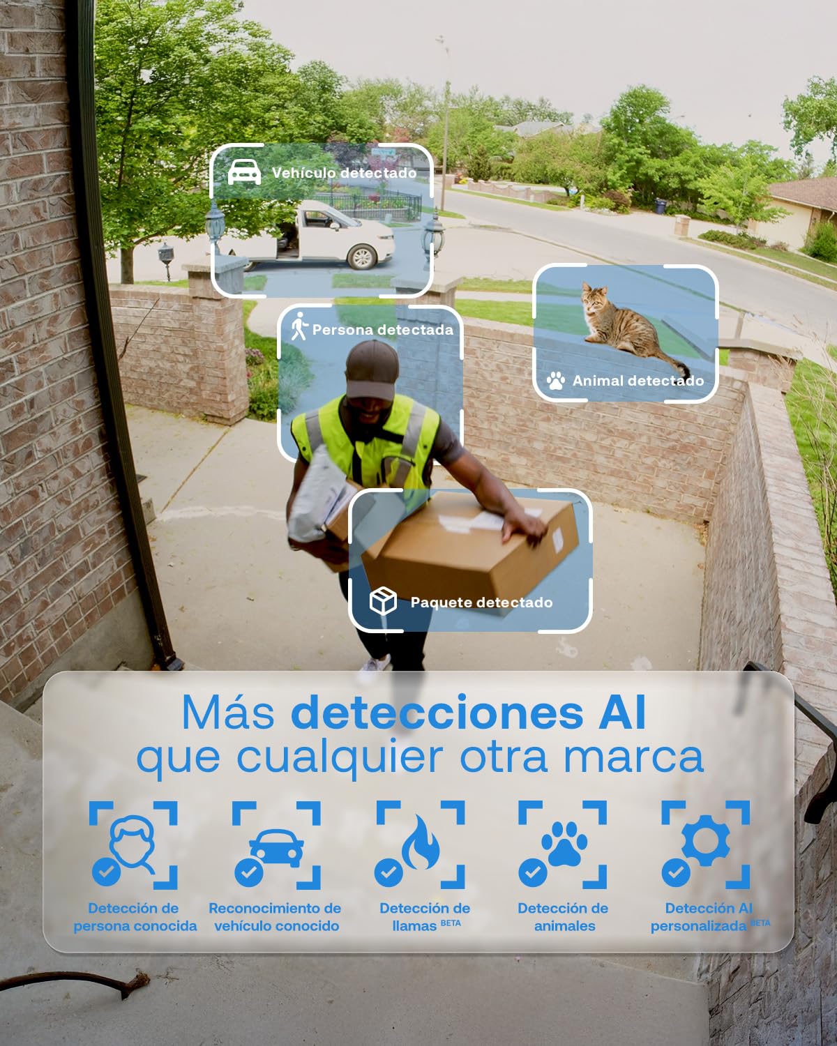 Arlo Vídeoportero inalámbrico HD y Floodlight cámara 2K WiFi inalámbrico Blanca - protección inteligente del hogar, visión nocturna, detección de movimiento, audio bidireccional, compatible con Alexa