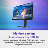 Alienware 25 Monitor Gaming - AW2525HM, Full HD (1920x1080), 320Hz, Fast IPS, 0.5ms, NVIDIA G-Sync Compatible, AMD FreeSync Premium, DisplayPort, 2 HDMI, 3 USB, 3 Años de Garantía