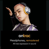 Dyson Ontrac Auriculares inalámbricos con cancelación Activa de Ruido – 55h de autonomía – Bluetooth 5.0 – Carga rápida de 10 min – 6 Hz a 21 kHz – Estuche de protección – (Aluminio/Amarillo)