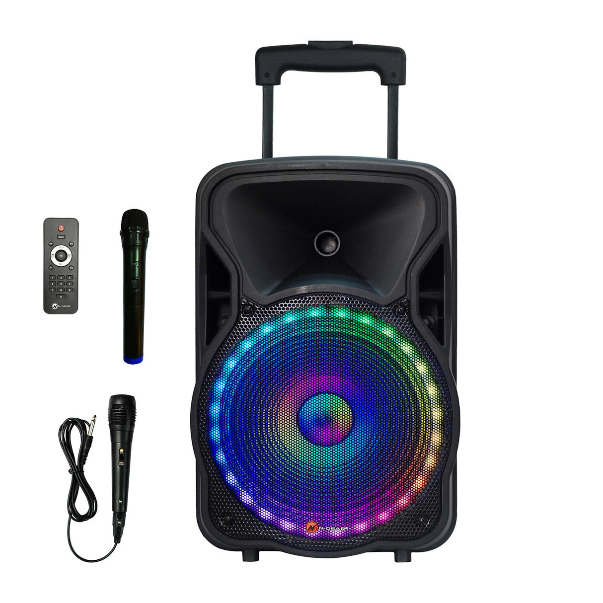 N-GEAR- Altavoz Sono Karaoke MP3 móvil Trolley, Color Negro (Flash 1205)