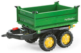Rolly-rollyMega Trailer Anhänger John Deere Toys 122004-Remolque (niños de 2,5 a 5 años, 3 Lados, Enganche Trasero, Remolque de Dos Ejes), Color Verde, 0 (S2612200)