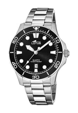 Lotus Reloj Modelo 18759/3 de la colección Excellent, Caja de 44,5 mm Negro con Correa de Acero para Caballero