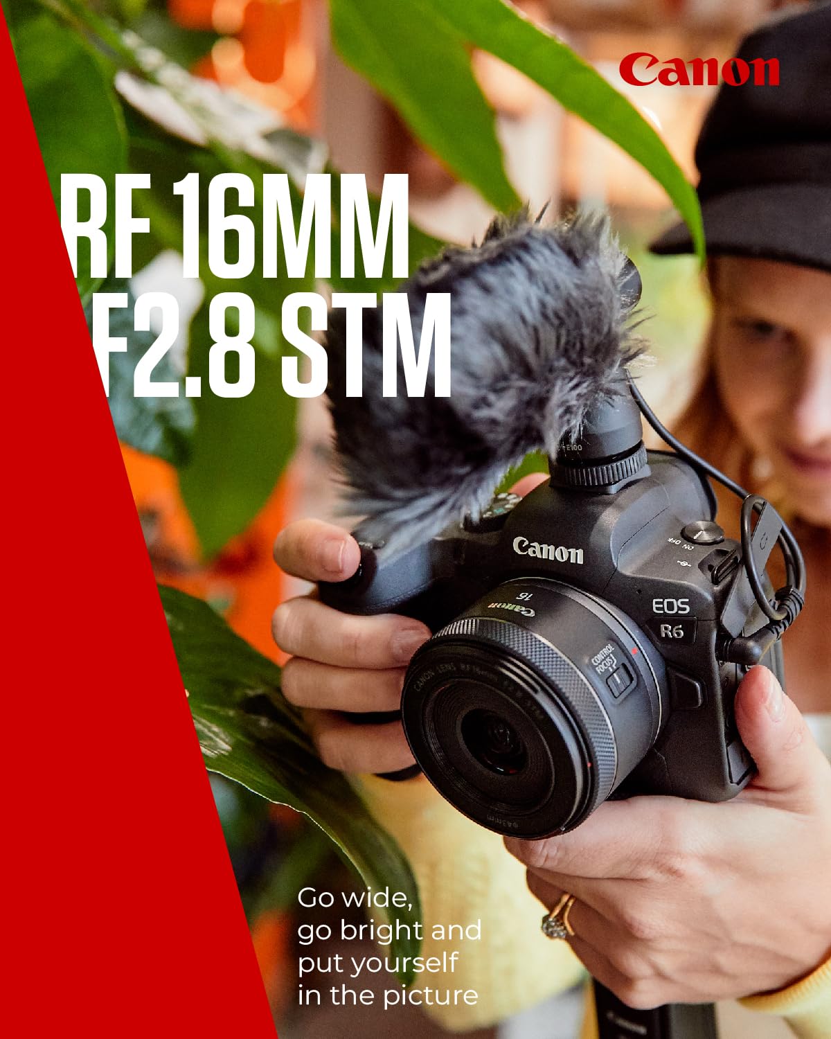 Canon Objetivo RF 16mm F2.8 STM - Lente Ultra Gran Angular, para Fotografía de Viajes y Videoblogs, Enfoque STM Silencioso | Compatible Sistema EOS R