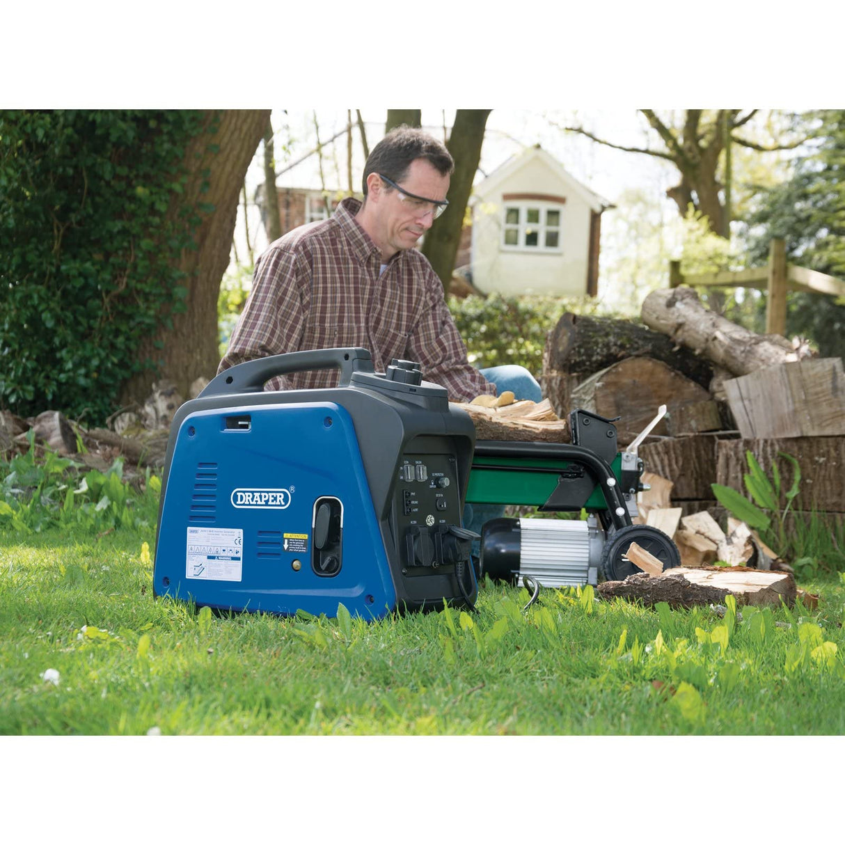 Draper dgi2000 Generador Eléctrico de Gasolina, color azul