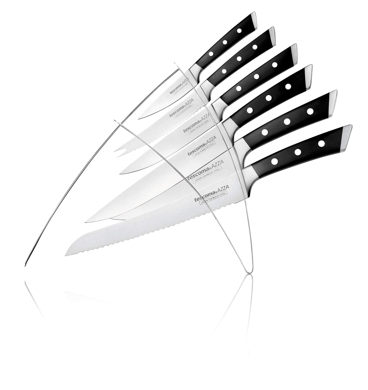Tescoma Tacoma con 6 Cuchillos AZZA, Negro