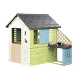 Smoby Life Casa Pretty con Cocina- Incluye Accesorios- Protección Anti-UV- con 57% Material Reciclado- Casa Infantil Exterior de jardín- Resistente a la Intemperie para niños de +2 años (7600810738)