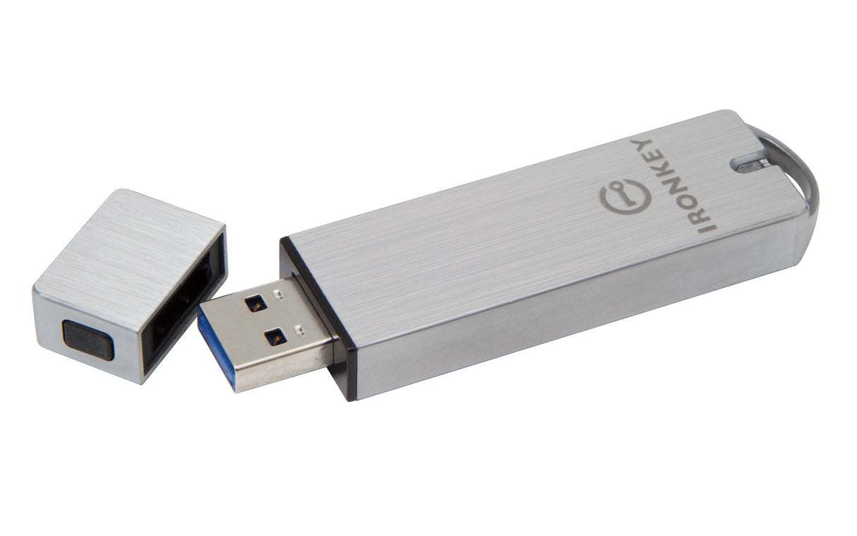 Kingston IronKey S1000 Unidad Flash USB cifrada 128GB Criptochip incorporado y homologación FIPS 140-2 de Nivel 3 - IKS1000B/128GB