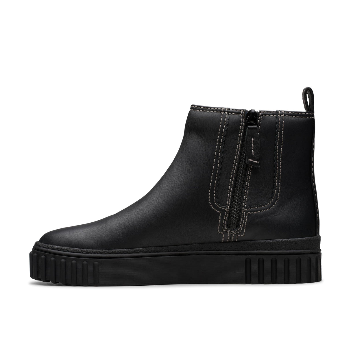 Clarks Premium Mayhill Top Chelsea Botas para mujer, cuero negro, 5 UK, Piel negra, 38 EU