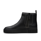 Clarks Premium Mayhill Top Chelsea Botas para mujer, cuero negro, 5 UK, Piel negra, 38 EU