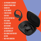 JBL Sense Lite Auriculares inalámbricos Abiertos True Wireless, diseño de Gancho para Oreja, conducción aérea, OpenSound, 32 h de autonomía, Resistencia al Agua/Polvo IP54, Headphones, Violeta