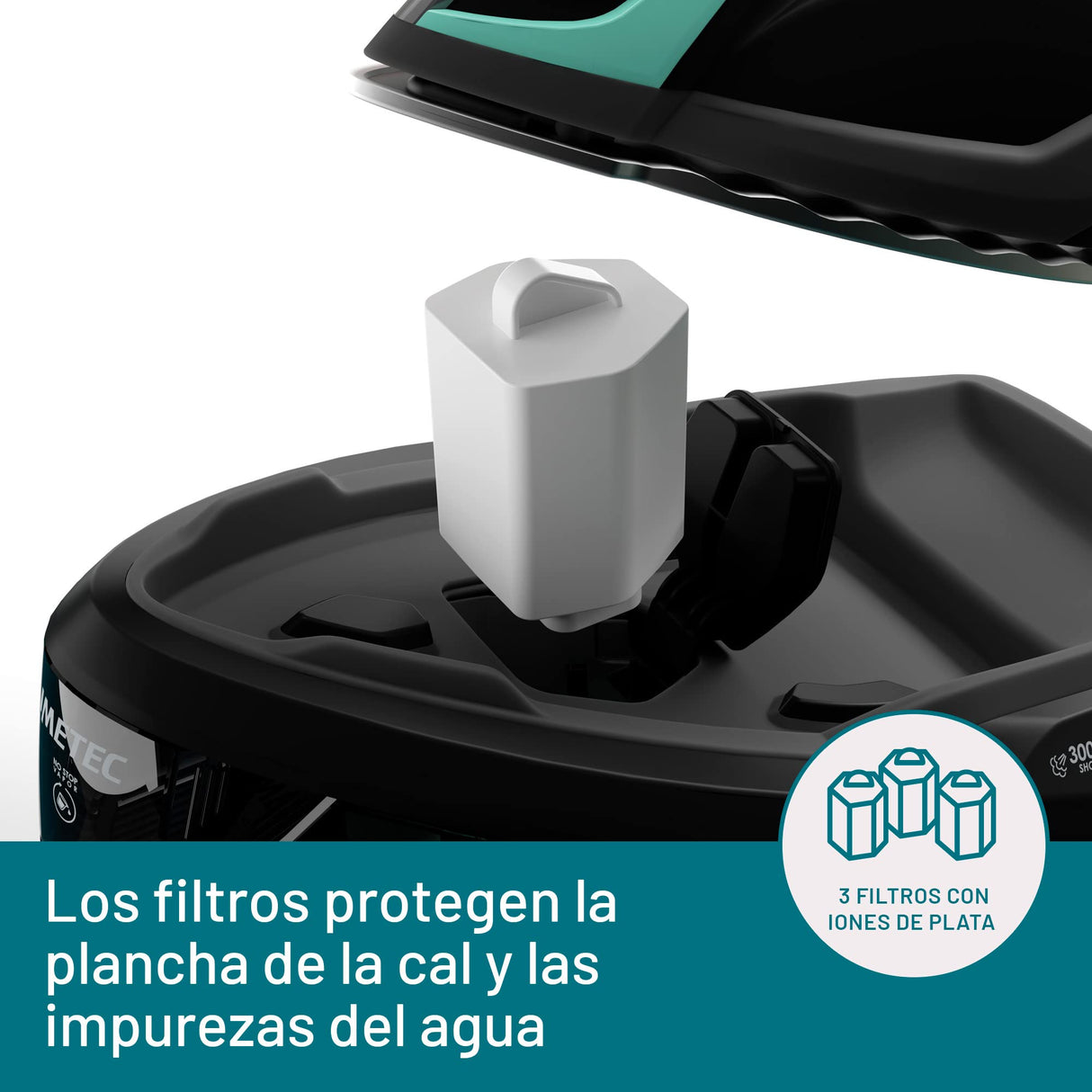 Imetec Onda P1, Centro de planchado, Suela Exclusiva a Ondas Patentada, 2400 W, golpe de Vapor 300 g, 3 Filtros Antical con Iones de Plata, Tecnologia No Stop Autonomía Ilimitada