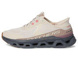Skechers Glide-Step Altus, Zapatillas Mujer, Natural Synthetic/Mesh/Gray Trim, 41 EU