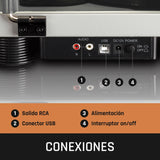Lenco LS-50 Giradiscos con puerto USB, en carcasa de madera con altavoces integrados y amplificador integrado, 2 x 3 vatios