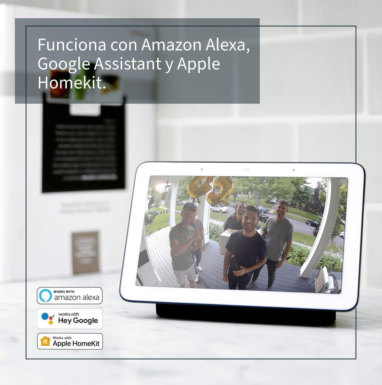 Arlo Essential Camara Vigilancia WiFi Exterior 1080p HD, Camara Vigilancia WiFi Interior, Sensor de Movimiento, Alarmas Para Casa, Prueba Arlo Secure Incluida, Visión Nocturna, 3 Cámaras, Blancas