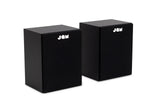 JAM Altavoces de Estantería - Altavoces Cableados con Entradas AUX y RCA, Compatibles con Tocadiscos y Reproductores de Vinilos, Altavoces Activos, Amplificación Integrada, Negro