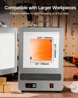 VEVOR Horno Fundidor de Sobremesa, 1500 W Horno Potente Eléctrico de Acero Inoxidable Temperatura Máxima de 1200 ℃ de Fundir Oro para Fundición en Cera, Bricolaje con Arcilla, Templado de Metales