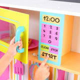 KidKraft Cocina de Juguete de Madera Deluxe Big and Bright para niños, con Accesorios incluidos, teléfono de Juguete y Set Utensilios de cocinita Infantil, Juguetes niños 3+ años (53100)