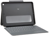 Logitech Rugged Folio para iPad (7.ª, 8.ª y 9.ª generación) Funda con teclado protectora, Disposición AZERTY Francés - Negro