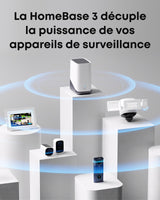 eufy Security HomeBase 3, eufy S380, cámara de vigilancia, sin costos adicionales, Memoria expandible, Compatible cifrado estándar Militar