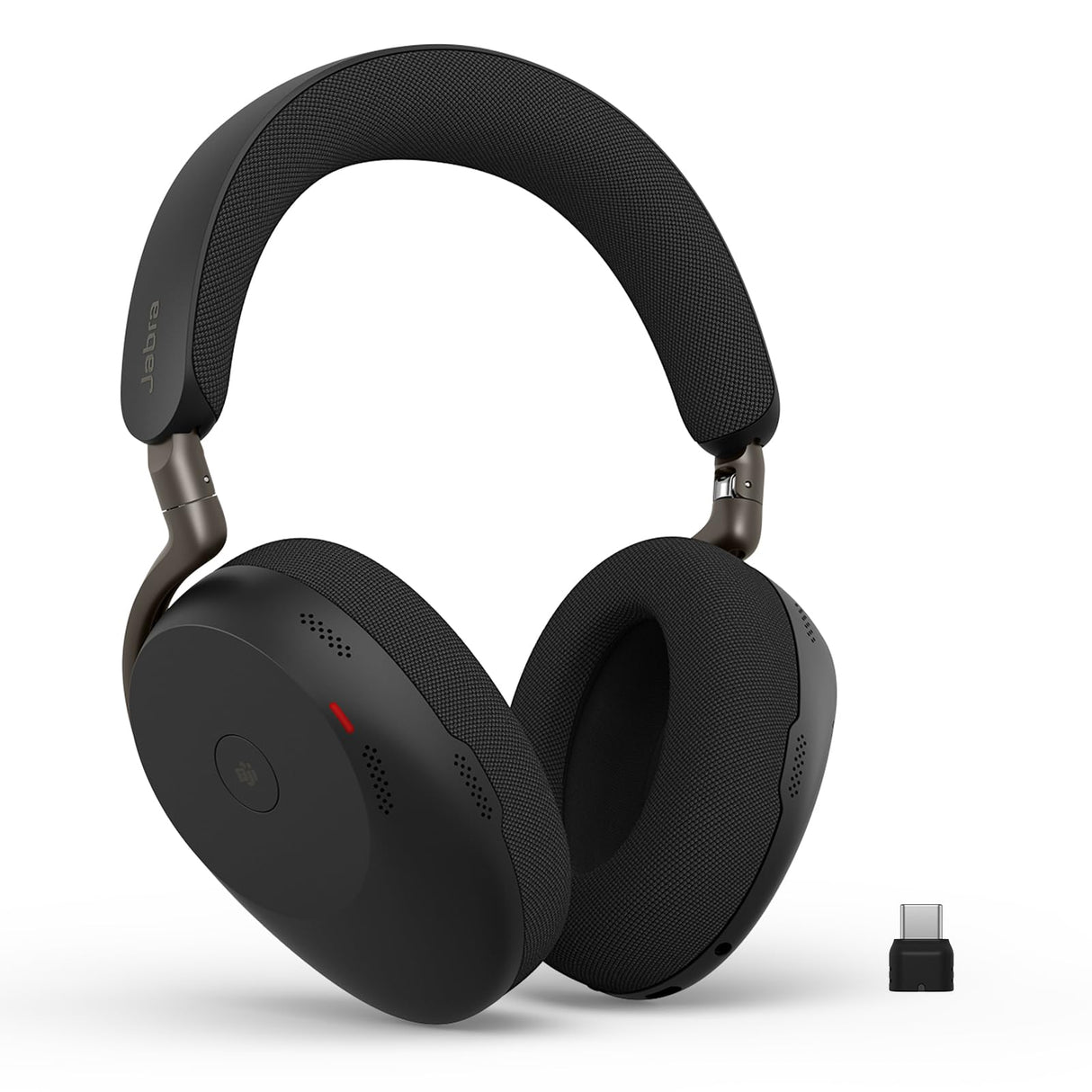 Jabra Evolve3 85 Auriculares Over-Ear Bluetooth Inalámbricos con Micrófono para Trabajo, USB-C, IA Llamadas, Cancelación Ruido Activa Adaptativa, 25h Batería, MS Teams Certificado, Negro