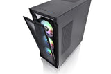 Thermaltake V350 TG ARGB Air Black | PC-Chassis | Mid-Tower-ATX-Case | Vidrio Templado de 4 mm | 4 Ventiladores Incluidos | Negro