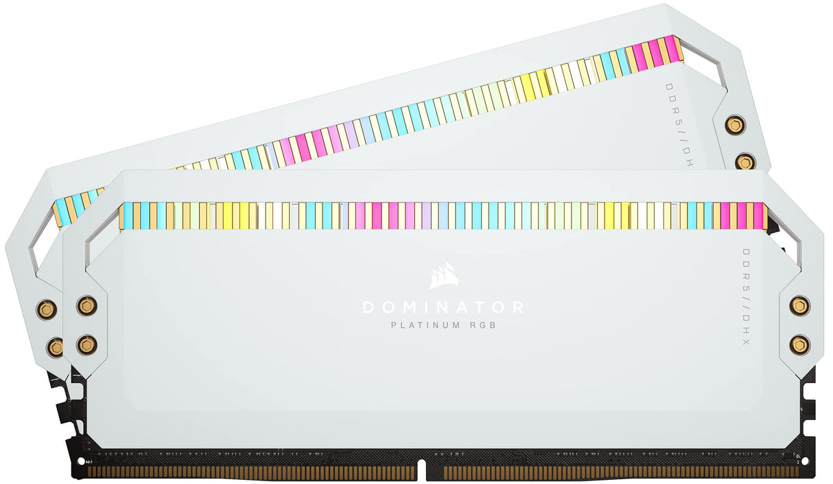 Corsair DOMINATOR PLATINUM RGB DDR5 RAM 32GB (2x16GB) 6200MHz CL36 Intel XMP iCUE Compatible Computer Memory - White (CMT32GX5M2X6200C36W)