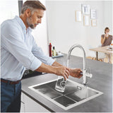 Grohe Blue Home Starter Kit - grifo de cocina con filtro de agua, caño en C (‎31455001)