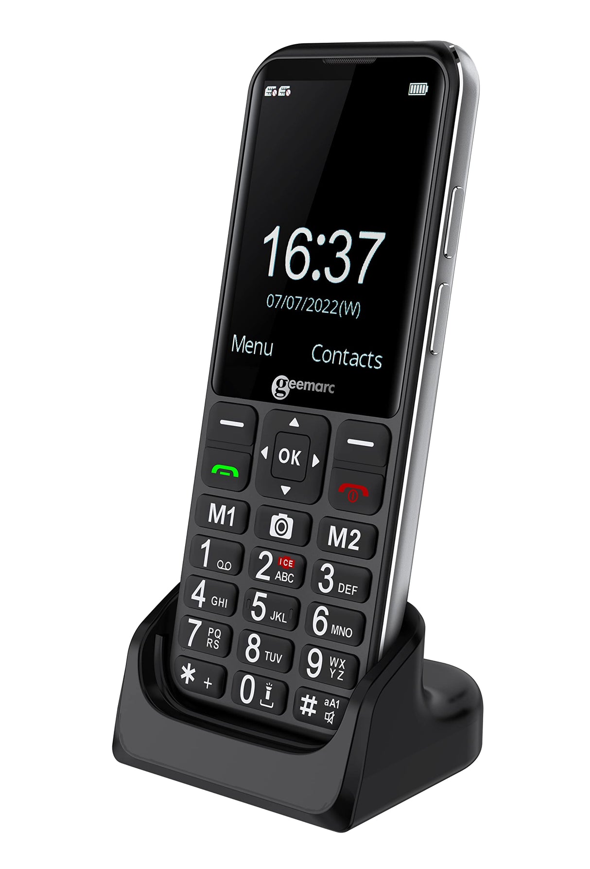 Geemarc CL8600 - Teléfono Móvil 4G con Volumen de Recepción Amplificado, Botones Grandes, Función SOS y Teclas de Memoria - Personas con Discapacidad Auditiva - Desbloqueado y Bluetooth - Versión ES