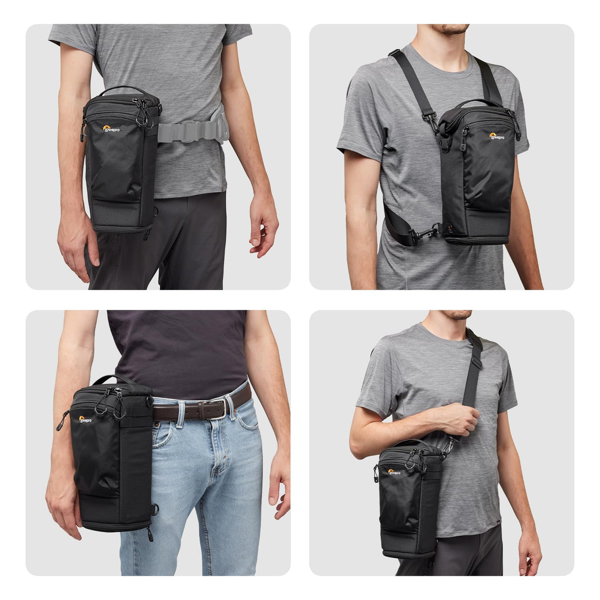 Lowepro ProTactic TLZ 75 Slim AW III Toploader Camera Bag, Camera Case for DSLR, Mirrorless, Vol. 4.5L, Dim: 37x10.5x14cm for Cameras w/Lens Attached, Modular Shoulder Bag, for Photographer/Video