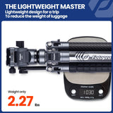 Fotopro X-Aircross 3 Lite Trípode de Video con Cabeza Líquida 1.0KG Ultraligero Portátil Profesional Video Viaje Fibra Carbono Trípode para Cámara, DSLR, Carga de hasta 10 kg, Gris
