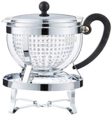 Bodum - K11143-16-1 - Chambord Set - Tetera con filtro de plástico 1.3 l con calentador y 2 vasos térmicos - 0,35 l