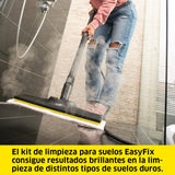 Kärcher Limpiadora de vapor manual SC 5 EasyFix Iron, conexión agua caliente, 4,2 bar, calentamiento: 3min., superficie: aprox. 150m², depósito: 0,5 l+1,5 l, kit limpieza suelos, plancha vapor presión