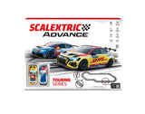 SCALEXTRIC - Circuito Advance - Pista de Carreras Completa - 2 Coches Incluidos - Escala 1:32 (Set Touring Series Advance)
