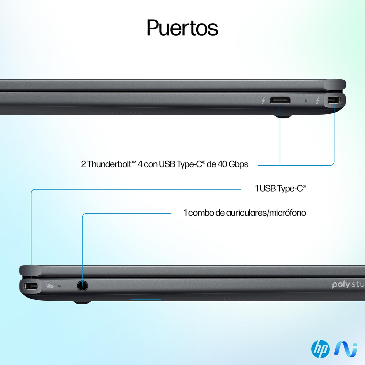 HP OmniBook Ultra Flip 14-fh0002ns - Ordenador Portátil Convertible de 14" OLED 2.8K 120Hz (Intel Ultra 7-258V, 32GB RAM, 1 TB, Intel ARC, Windows 11) Negro - Teclado QWERTY Español