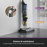 EUREKA NEW400 Gen2 Aspirador Escoba sin Cable en Seco y Húmedo Inalámbrico,Ligero, Aspiradora y Fregona sin Cable, Autolimpieza,Autonomía 30 mins,Tanque Doble,Suelos Duros, Pelo de Mascotas