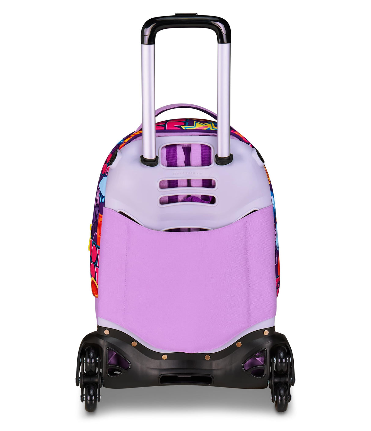 Seven Inside Out 2 Trolley Escuela Jack 3 Ruedas, Violeta, 3 en 1, Mochila Triple Uso con Carro Desenganchable, 33 L, Escuela Primaria, Niña