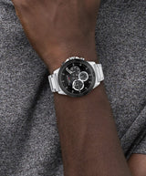 Tommy Hilfiger Reloj Analógico de Cuarzo Multifunción para Hombre con Correa de Acero Inoxidable Plateada - 1791890